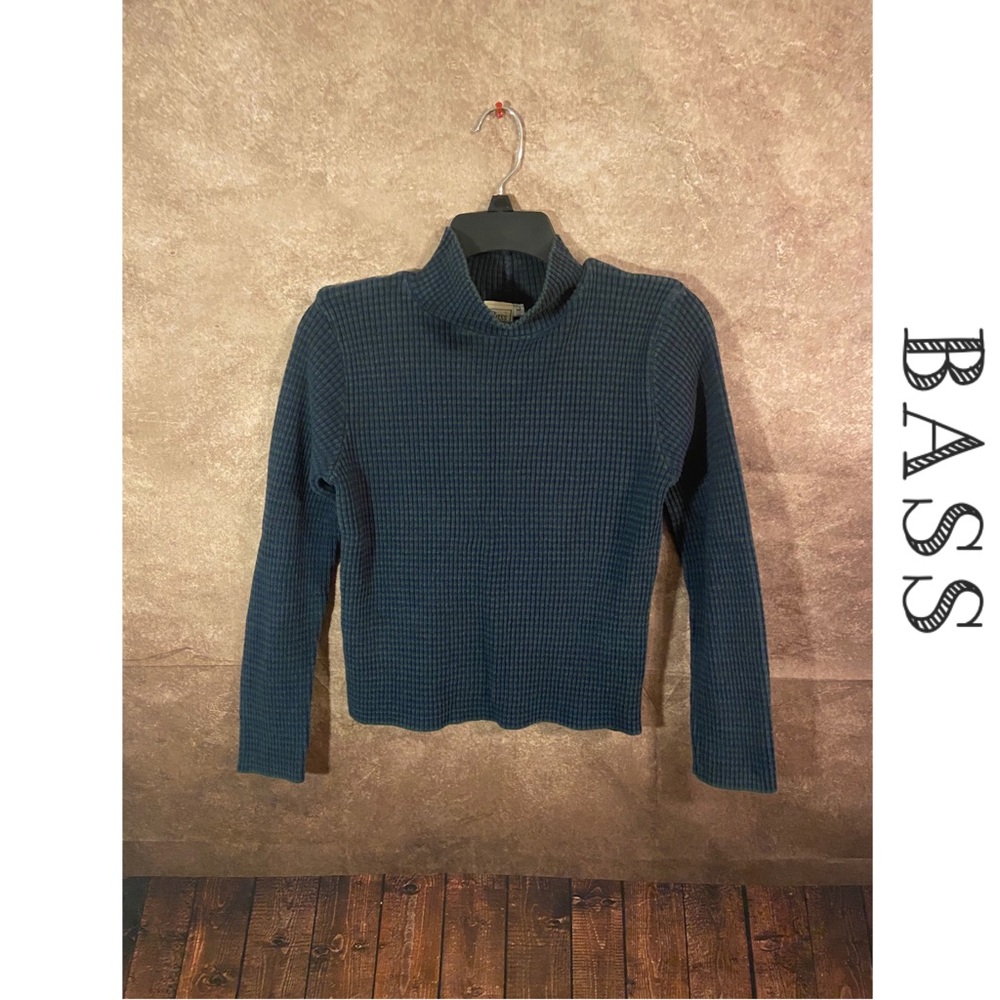 Bass girls waffle weave mock turtleneck-size large-EUC!!